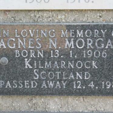 MORGAN Agnes N. 1906-1986