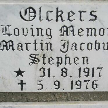 OLCKERS Martin Jacobus Stephen 1917-1976