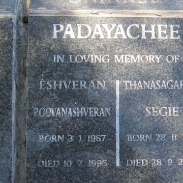 PADAYACHEE Poovanashveran 1967-1995 &amp; Thanasagaran Segie 1971-2006