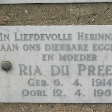 PREEZ Ria, du 1914-1964