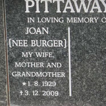 PITTAWAY Joan nee BURGER 1929-2009