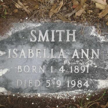 SMITH Isabella Ann 1891-1984