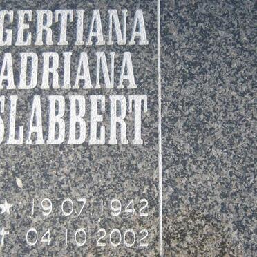 SLABBERT Gertiana Adriana 1942-2002