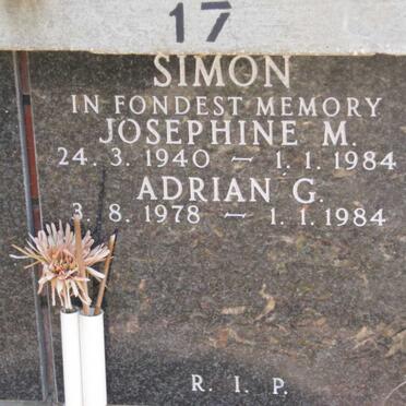 SIMON Josephine M. 1940-1984 :: SIMON Adrian G. 1978 -1984