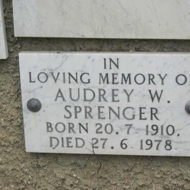 SPRENGER Audrey W. 1910-1978