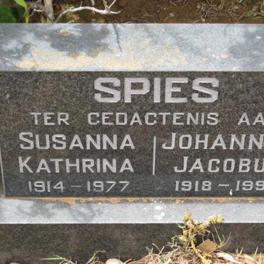SPIES Johannes Jacobus 1918-1992 &amp; Susanna Kathrina 1914-1977