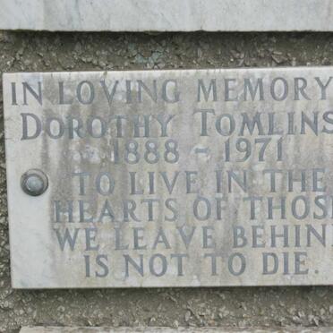 TOMLINSON Dorothy 1888-1971