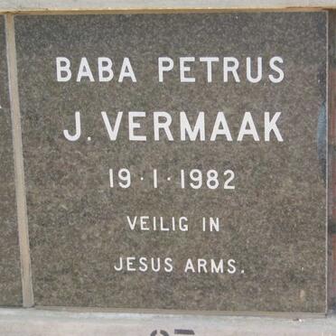 VERMAAK Petrus J.  -1982