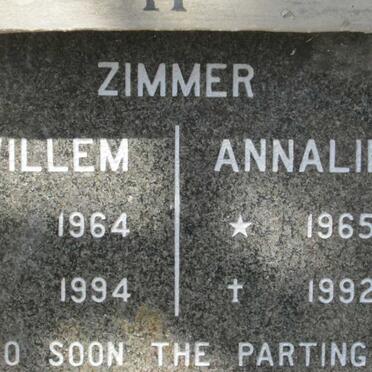 ZIMMER Willem 1964-1994 &amp; Annalie 1965-1992