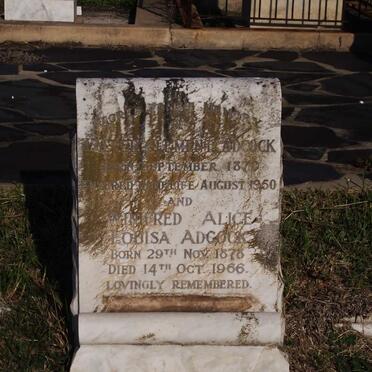 ADCOCK Walter Clement 1870-1950 &amp; Winifred Alice Louisa 1878-1966