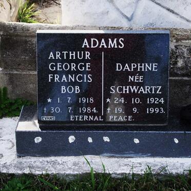 ADAMS Arthur George Francis Bob 1918-1984 &amp; Daphne SCHWARTZ 1924-1993