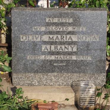 ALBANY Olive Maria Rosa -1949