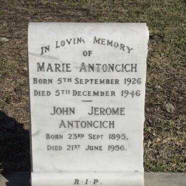 ANTONCICH John Jerome 1895-1956 :: ANTONCICH Marie 1926-1946