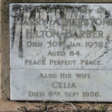 BARBER Harry Atherstone Hilton -1952 &amp; Celia -1956 