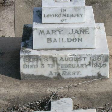 BAILDON Mary Jane 1861-1940