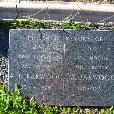 BARWOOD A.E. 1909-1975 &amp; M. 1909-1980