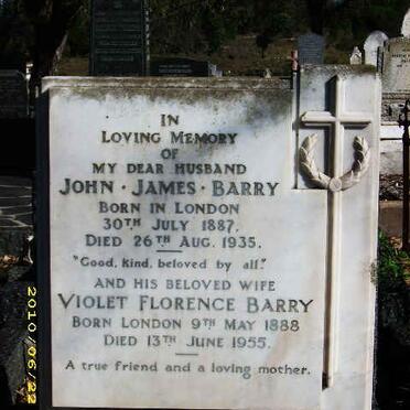 BARRY John James 1887-1935 &amp; Violet Florence 1888-1955