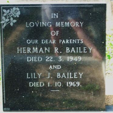 BAILEY Herman R. -1949 &amp; Lily J. -1969