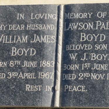BOYD William James 1883-1967 :: BOYD Lawson Palmer 1912-1930