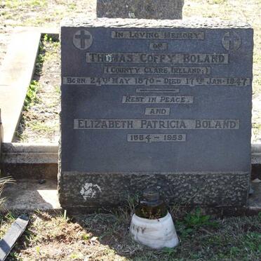 BOLAND Thomas Coffy 1870-1947 &amp; Elizabeth Patricia 1884-1959