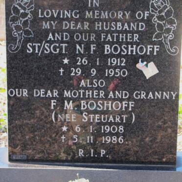 BOSHOFF N.F. 1912-1950 &amp; F.M. STEUART 1908-1986