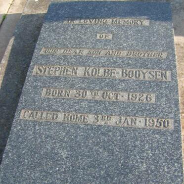 BOOYSEN Stephen, Kolbe 1926-1950
