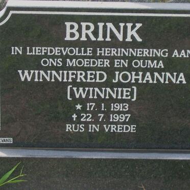 BRINK Winnifred Johanna 1913-1997
