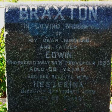 BRAXTON Edwin -1933 &amp; Hesterina -1969