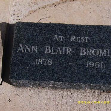 BROMLEY Ann Blair 1878-1961