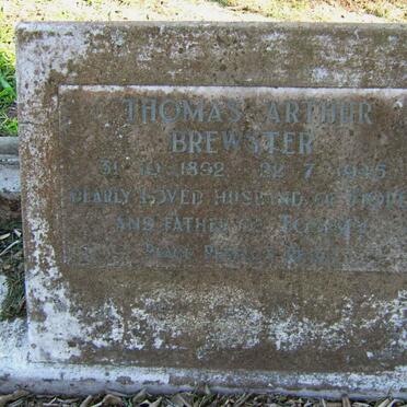 BREWSTER Thomas Arthur 1892-1945
