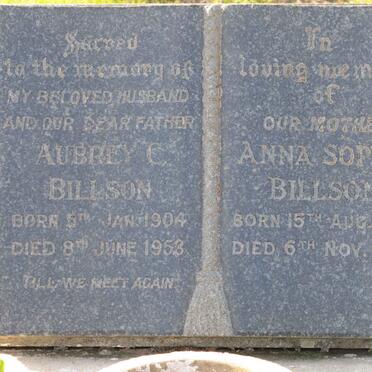 BILLSON Aubrey C. 1904-1953 :: BILLSON Anna Sophia 1900-1981