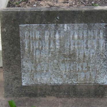 BECKETT Thomas 1890-1950 :: BECKETT  Kate 1895-1955