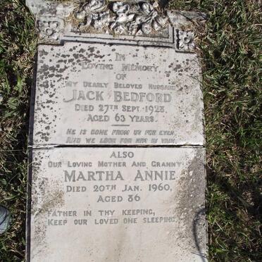 BEDFORD Jack -1923 &amp; Martha Annie -1960