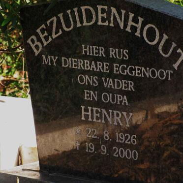 BEZUIDENHOUT Henry 1926-2000