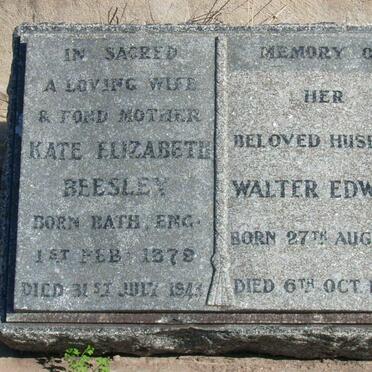 BEESLY Walter Edward 1873-1952 &amp; Kate Elizabeth 1879-1943