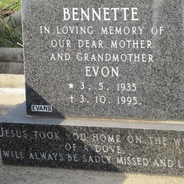 BENNETTE Evon 1935-1995