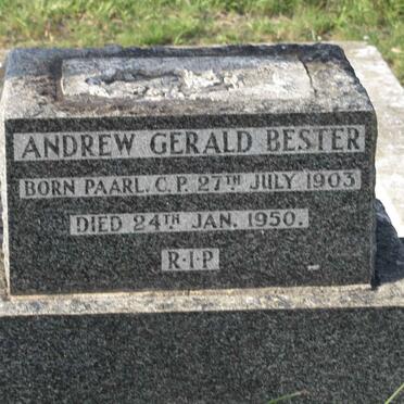 BESTER Andrew Gerald 1903-1950