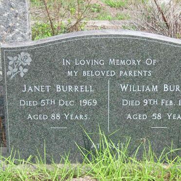BURRELL William -1943 &amp; Janet -1969