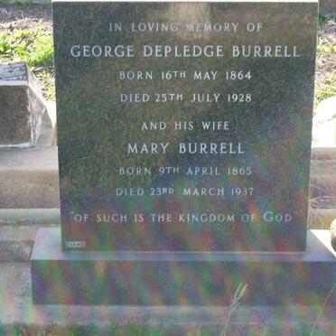 BURRELLl George Depledge 1864-1928 &amp; Mary 1865-1937