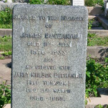 BUCHANAN James 1876-1933 &amp; Janet Neilson THOMSON 1880-1956