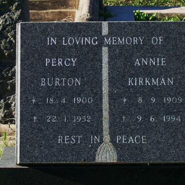BURTON Percy 1900-1952 :: KIRKMAN Annie 1909-1994