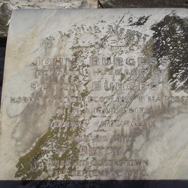 BURGESS John 1852-1919 &amp; Betsy -1943