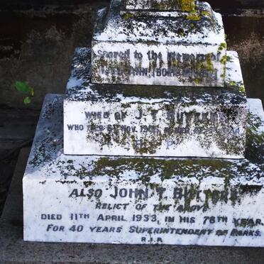 BUTTERS John T. -1933 &amp; Mary Ann MAHER -1906 