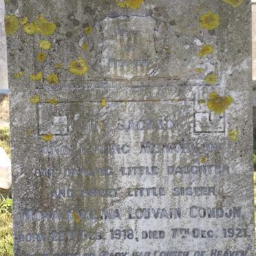 CONDON Mona Evelina Louvain 1918-1921