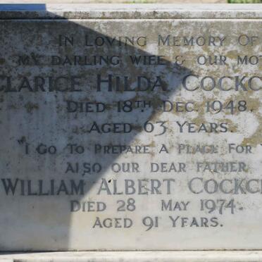 COCKCROFT William Albert -1974 &amp; Clarice Hilda -1948