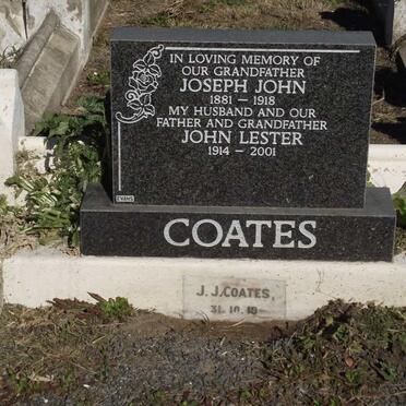 COATES Joseph John 1881-1918 :: COATES John Lester 1914-2001