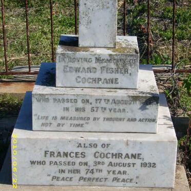 COCHRANE Edward Fischer -1912 &amp; Frances -1932