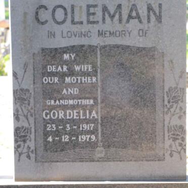 COLEMAN Gordelia 1917-1979