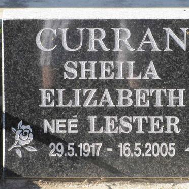 CURRAN Sheila Elizabeth nee LESTER 1917-2005