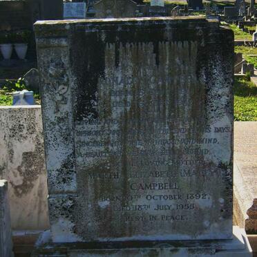 CAMPBELL Martha Elizabeth 1892-1955 :: CAMPBELL Ronald 